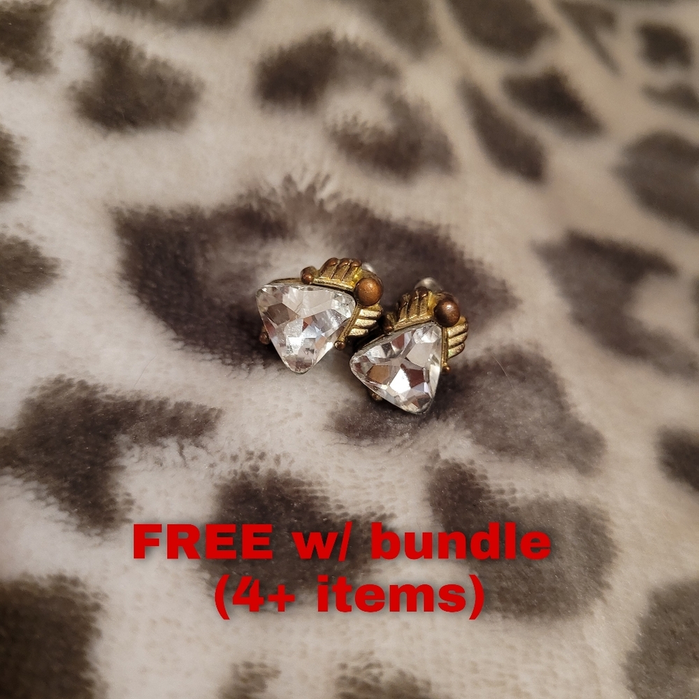 Angel Diamond Wings Christmas Earrings Triangle Jewelry